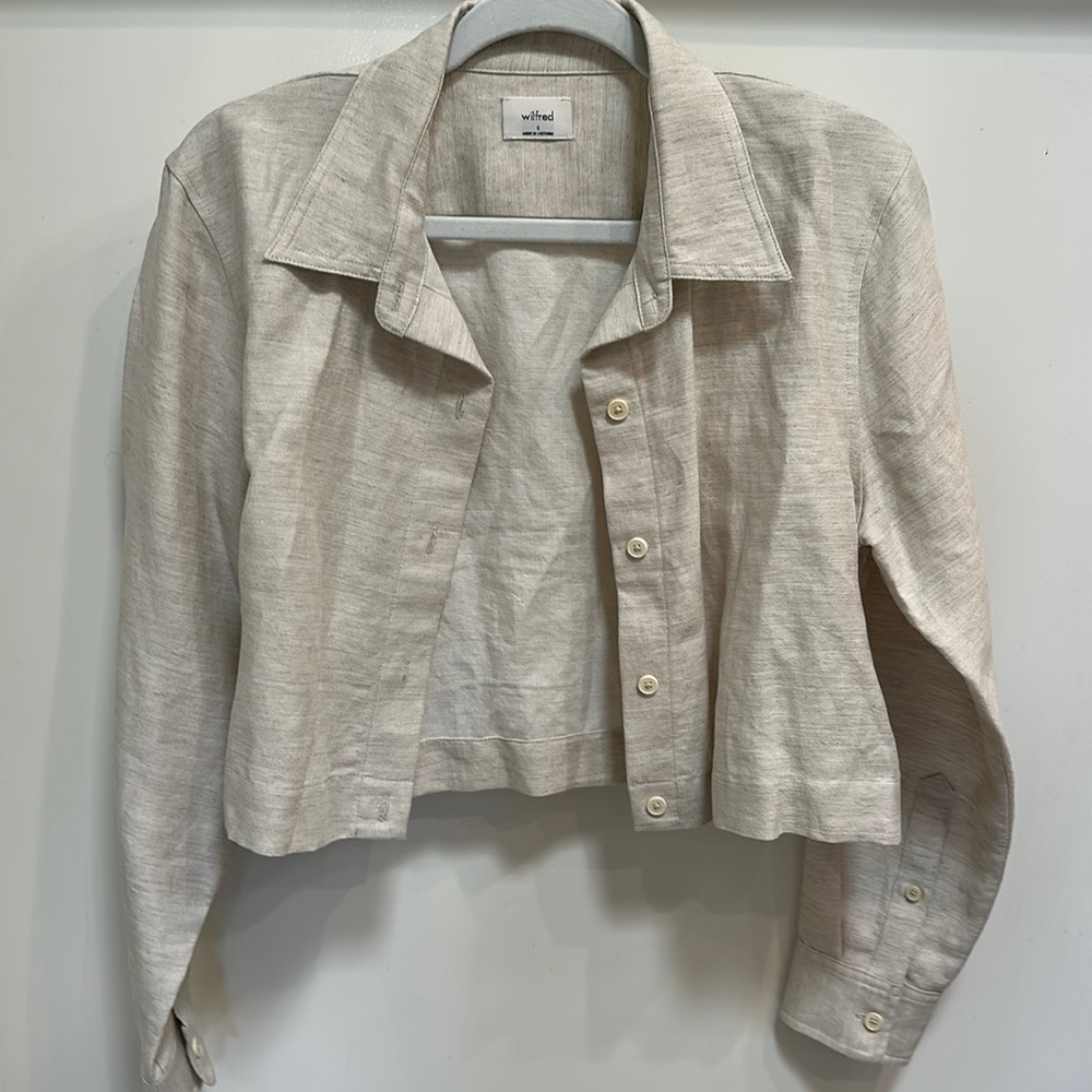 Wilfred little cropped linen jacket